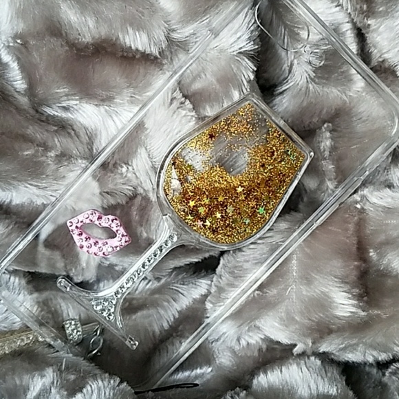 NEW IPhone 7 / 8 Plus sparkly wine case - Picture 2 of 6